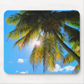 Tapis De Souris Palm Paradise Ciel Bleu Soleil