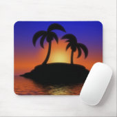 Tapis De Souris Palm Tree Sunrise mousepad (Avec souris)