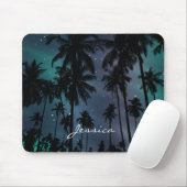 Tapis De Souris Palm Trees and Starry Night Sky Personalised (Avec souris)