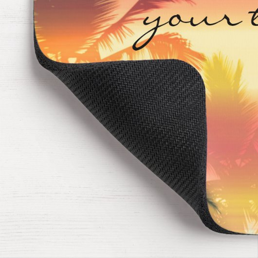 Tapis De Souris Palm Trees Chaleur Tropical Plage Souris d'été (Coin)