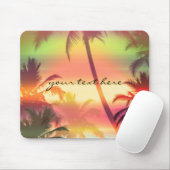 Tapis De Souris Palm Trees Chaleur Tropical Plage Souris d'été (Avec souris)