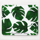 Tapis De Souris Palme tropicale verte foncée Feuille Summer Island (Devant)