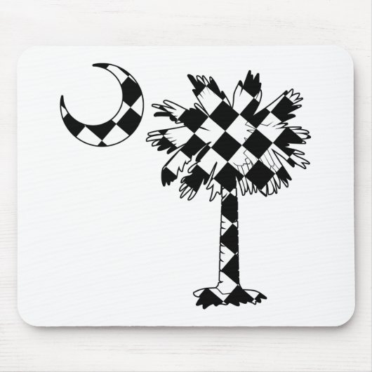 Tapis De Souris Palmetto Checkered de drapeau (Devant)