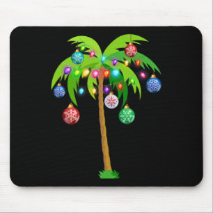 Tapis De Souris Palmier de Noël Hawaï Noël Tropical Xmas Coconut L