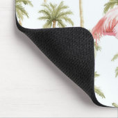 Tapis De Souris Palmier Flamant Rose (Coin)