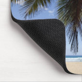 Tapis De Souris Palmier le long de la mer des Caraïbes. (Coin)