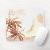 Tapis De Souris Palmier Tropical Rustique (Avec souris)
