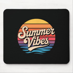 Tapis De Souris Palmiers Ambiance Estivale Rétro Surf Coucher de S
