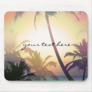 Tapis de souris Palmiers Chaleur Tropicale Plage É