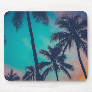 Tapis De Souris Palmiers d'Hawaï au coucher du soleil