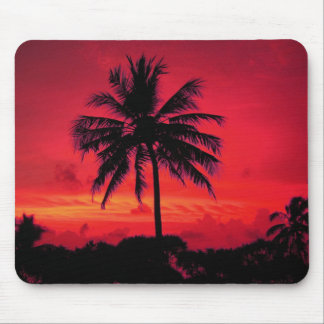 Tapis De Souris Palmiers exotiques du coucher de soleil de l'Hawaï