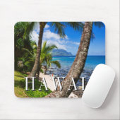Tapis De Souris Palmiers le long de la plage de Hideaways (Avec souris)