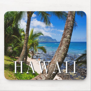 Tapis De Souris Palmiers le long de la plage de Hideaways