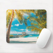 Tapis De Souris Palmiers sur le coucher du soleil (Avec souris)
