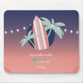 Tapis De Souris Palmiers, Surf, Plage String Lights (Devant)