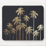 Tapis De Souris Palmiers tropicaux d'or fascinant sur le noir<br><div class="desc">Fascinant et moderne les palmiers d'or imprimés ce par faux est parfait pour la personne à la mode et élégante. Sa copie contemporaine et tropicale est grande pour beaucoup de cadeaux et d'occasions. Appréciez cette conception élégante et exotique pour votre prochain achat !</div>