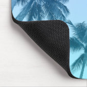 Tapis De Souris Palmiers tropicaux Turquoise Gradient tendance (Coin)