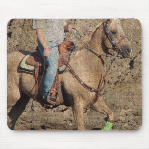 Tapis De Souris Palomino Rodeo Horse Réchauffement Grunge