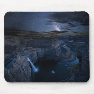 Tapis De Souris Palouse Falls Park & Milky Way   État de Washingto