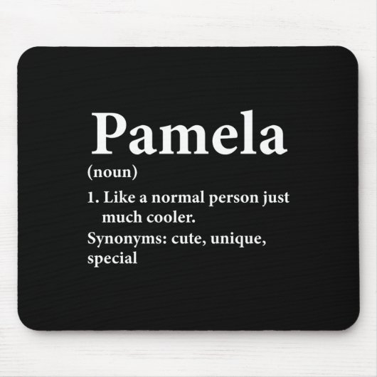 Tapis De Souris Pamela Name Definition Funny D (Devant)