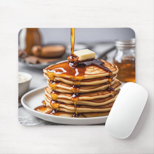 Tapis De Souris Pancake Stack Avec Sirop À Déchirer (Avec souris)