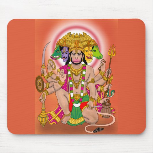 Tapis De Souris Panchmukhi Hanuman Mouse Pad (Devant)