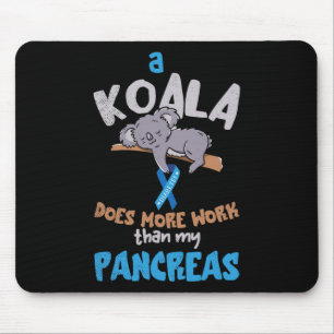 Tapis De Souris Pancreas Fun Koala Pancreas Sensibilisation au dia