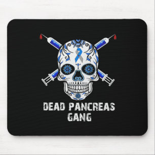 Tapis De Souris Pancréas Morts Gang Crâne Diabète Sensibilisation