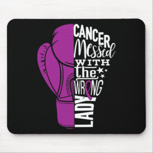 Tapis De Souris Pancréatique Cancer Sensibilisation Boxe Gant Tee