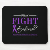 Tapis De Souris Pancréatique Cancer Sensibilisation Prière Lutter  (Devant)