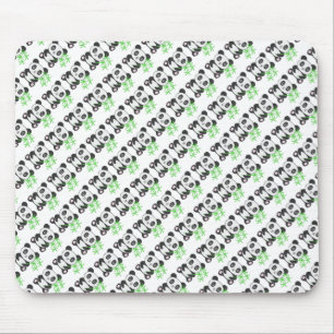 Tapis De Souris Panda à points croisés drôle