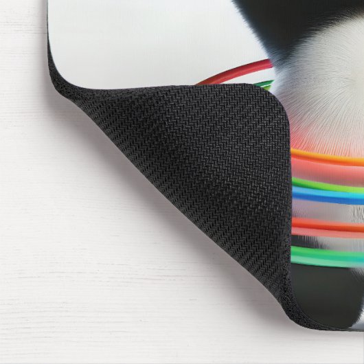 Tapis De Souris Panda Avec Hula Hula Hoops Arc-En-Ciel (Coin)
