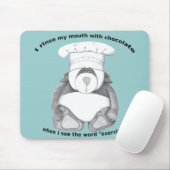 Tapis De Souris Panda Bear Chef Chocolat (Avec souris)