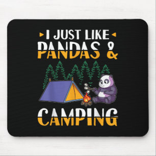 Tapis De Souris Panda Camping J'adore Les Pandas