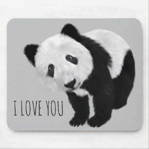 Tapis De Souris Panda CUTE avec texte personnalisable