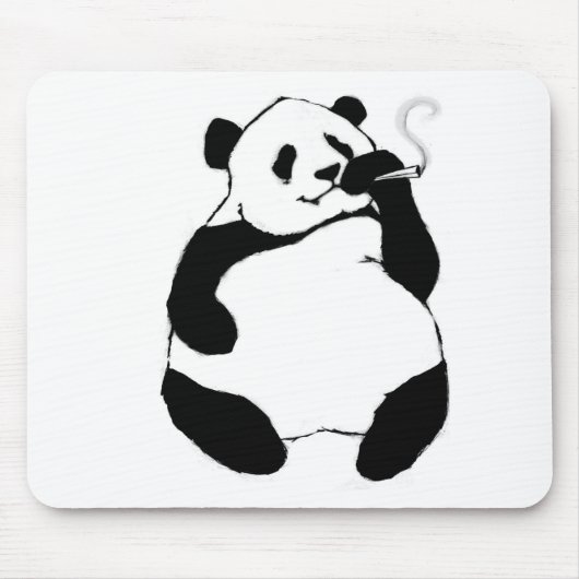 Tapis De Souris Panda de fumeur (Devant)