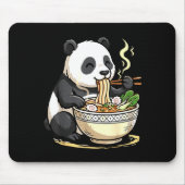Tapis De Souris Panda Eating Funny Ramen Noodles (Devant)