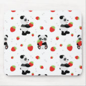 Tapis De Souris Panda fofo com morango (Devant)