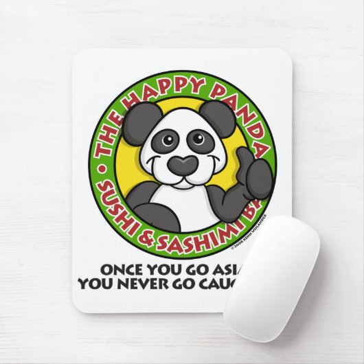 Tapis De Souris Panda heureux Mousepad (Avec souris)