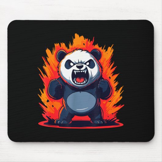 Tapis De Souris Panda Looking Angry Graphic Funny Panda Kawaii (Devant)