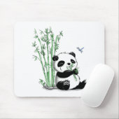Tapis De Souris Panda mangeant le bambou (Avec souris)