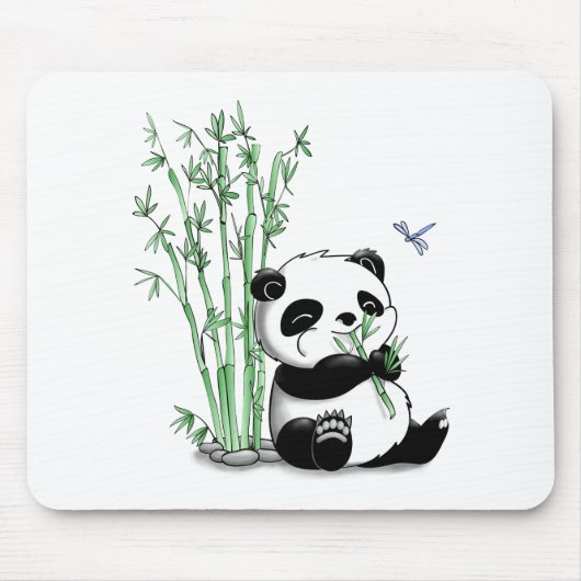 Tapis De Souris Panda mangeant le bambou (Devant)