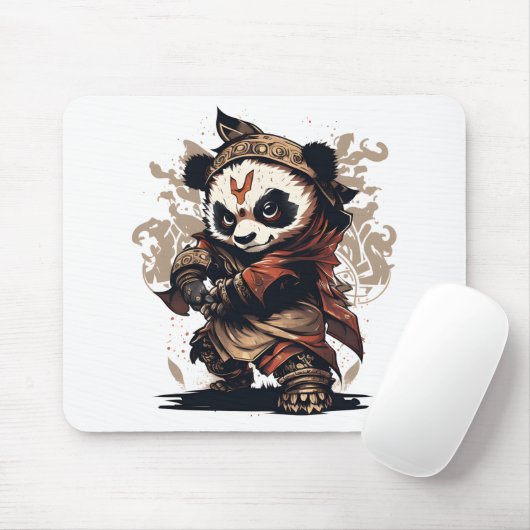 Tapis De Souris panda Mousepad, cool kungfu (Avec souris)