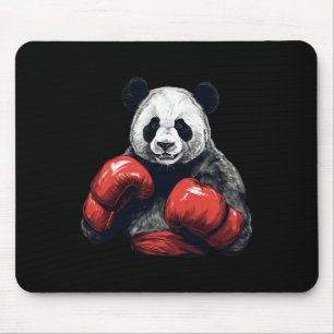 Tapis De Souris Panda Ours Portant Des Gants De Boxe - Boxe Drôle