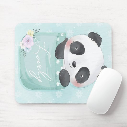 Tapis De Souris Panda | Panda Mignonne Dans La Poche (Avec souris)