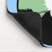 Tapis De Souris panda. seagreen cercle. (Coin)