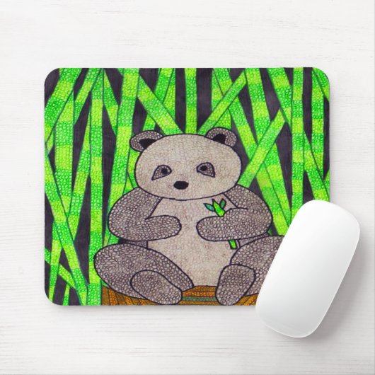 Tapis De Souris Panda (simple) - Pad de souris (Avec souris)