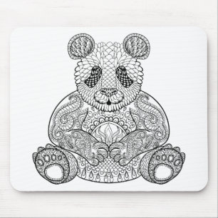 Tapis De Souris Panda tribal inspiré
