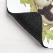 Tapis De Souris Pandas jouant dans un arbre (Coin)