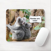 Tapis De Souris Pandas ou koala - qui sont plus mignons ? (Avec souris)